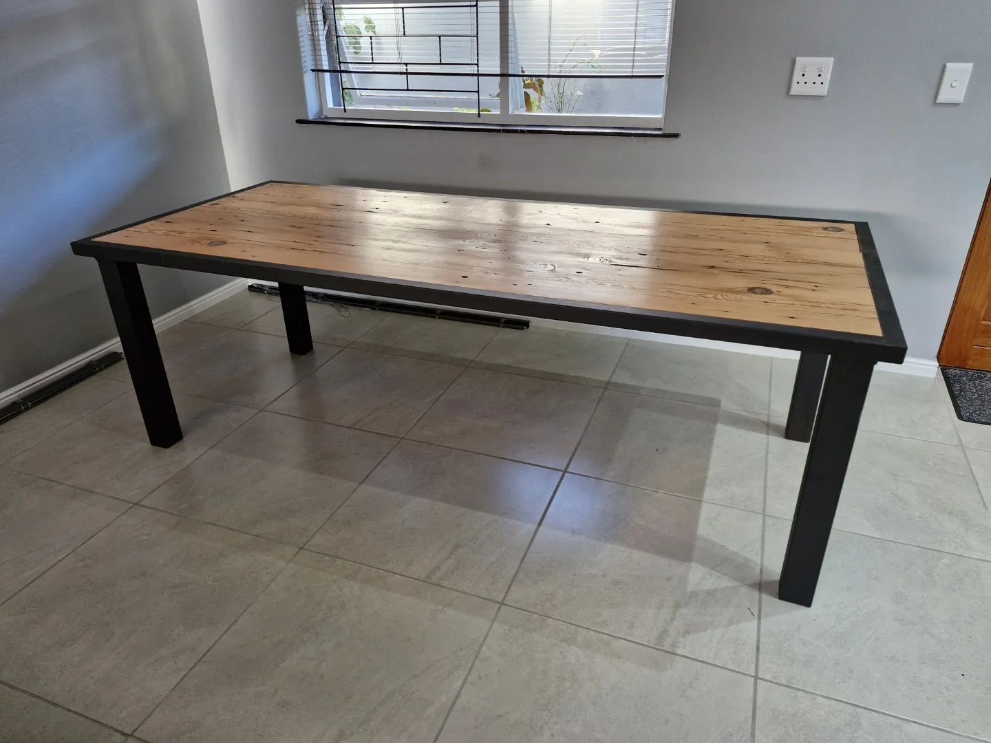 Custom Steel & Wood Dining Table